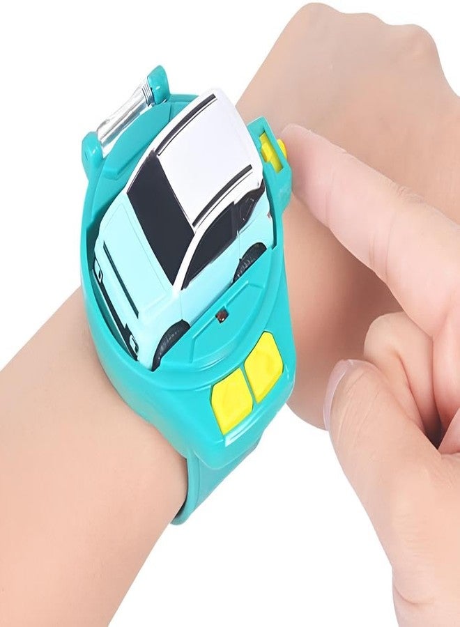 SANTALON Cartoon Mini Watch Car Toy, USB Rechareable Remote Control Toy, Wrist Racing Watch for Kids (One Watch Controller with One Metal Car) (New SUV Color), Multicolor - Image 1